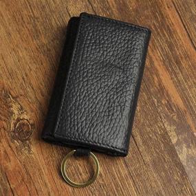 img 2 attached to 👛 Leaokuu Genuine Leather Coffee Wallet: Stylish Men's Accessories for Wallets, Card Cases & Money Organizers