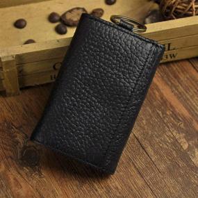 img 3 attached to 👛 Leaokuu Genuine Leather Coffee Wallet: Stylish Men's Accessories for Wallets, Card Cases & Money Organizers