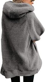 img 2 attached to ReachMe Womens Oversized Sherpa Pockets Women's Clothing for Coats, Jackets & Vests