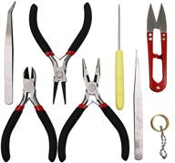 🛠️ tanjin 8-piece jewelry making tool kit with pliers, tweezers, and beading tools - diy jewelry making tools for crafters logo