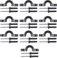 yyst pack of 10 nylon kayak bungee deck loops with rivets for enhanced tie-down and pad eye attachment on kayaks logo