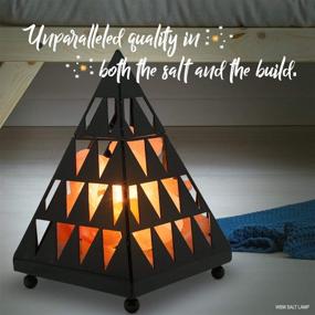 img 2 attached to 🔮 Himalayan Glow 1359: Pyramid Crystal Night Light with Pink Chunks, Salt Lamp - ETL Certified, Dimmer Switch, Unique Ambiance - 2 Extra Bulbs