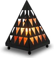 🔮 himalayan glow 1359: pyramid crystal night light with pink chunks, salt lamp - etl certified, dimmer switch, unique ambiance - 2 extra bulbs логотип