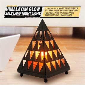 img 1 attached to 🔮 Himalayan Glow 1359: Pyramid Crystal Night Light with Pink Chunks, Salt Lamp - ETL Certified, Dimmer Switch, Unique Ambiance - 2 Extra Bulbs