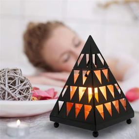 img 3 attached to 🔮 Himalayan Glow 1359: Pyramid Crystal Night Light with Pink Chunks, Salt Lamp - ETL Certified, Dimmer Switch, Unique Ambiance - 2 Extra Bulbs