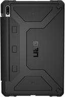 📱 urban armor gear uag samsung galaxy tab s7 plus case - metropolis folio slim, heavy-duty, multi-viewing angles, military drop tested - black logo