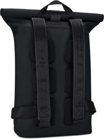 img 3 attached to Waterproof Black Women's Roll Backpack