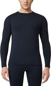 img 4 attached to LAPASA Men's Thermal Underwear Top: Fleece Lined Long Sleeve Shirt in Light/Mid/Heavy Weight - 1 & 2 Packs (Thermoflux M09/M55/M26)