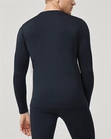 img 3 attached to LAPASA Men's Thermal Underwear Top: Fleece Lined Long Sleeve Shirt in Light/Mid/Heavy Weight - 1 & 2 Packs (Thermoflux M09/M55/M26)