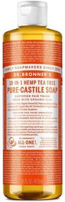 img 4 attached to Органическое жидкое мыло Pure-Castile Tea Tree - 16 унций - 18 способов использования: против прыщей, от перхоти, для стирки, для домашних животных и посуды - концентрированное, веганское, без ГМО.