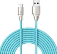 🔌 кабель xcentz usb type c 10 футов - быстрая зарядка нейлоновым оплеткой зарядное устройство для samsung galaxy, pixel, lg, nintendo switch, oneplus - usb-c к usb-a кабель логотип