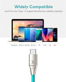 img 1 attached to 🔌 Кабель Xcentz USB Type C 10 футов - Быстрая зарядка нейлоновым оплеткой Зарядное устройство для Samsung Galaxy, Pixel, LG, Nintendo Switch, OnePlus - USB-C к USB-A кабель