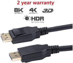 img 3 attached to 8K DisplayPort to DisplayPort 1.4 Cable 6ft - 1440P@144Hz, 1080P@240Hz, 4K@120Hz, 8K@60Hz, HDR Support - Gold