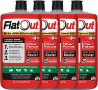 🔧 outdoor power equipment formula flatout 20124 tire sealant - ideal for lawn mowers, small tractors, wheelbarrows, woodchippers, snow blowers and more! 4-pack, 32-ounce logo