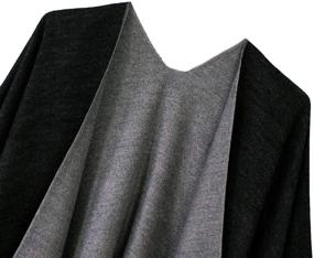 img 2 attached to 👗 Stylish Reversible Women's Color Block Poncho: Must-Have Accessory