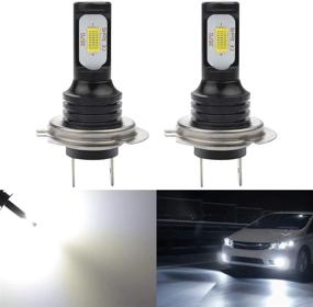 img 4 attached to 🔦 KATUR H7 LED Fog Light Bulbs - Ultra Bright 2400 Lumens Max Power for DRL or Fog Lights - Xenon White (H7 White)