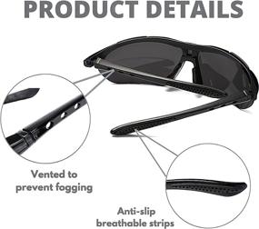 img 3 attached to 🕶️ TEXMED Polarized Sports Sunglasses: Ultimate UV Protection for Men and Women - Perfect for Baseball, Fishing, Cycling, and Running