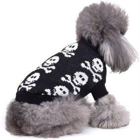 img 2 attached to 🐶 S-Lifeeling Skull Dog Sweater: Stylish and Comfortable Halloween & Christmas Pet Clothes in Black