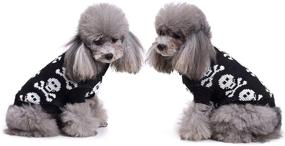 img 4 attached to 🐶 S-Lifeeling Skull Dog Sweater: Stylish and Comfortable Halloween & Christmas Pet Clothes in Black