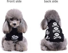 img 3 attached to 🐶 S-Lifeeling Skull Dog Sweater: Stylish and Comfortable Halloween & Christmas Pet Clothes in Black