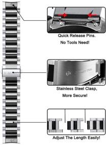 img 2 attached to V MORO Compatible Stainless Repalcement Smartwatch Cell Phones & Accessories