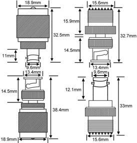 img 2 attached to Набор разъемов BNC на UHF RF - 8 шт. Коаксиальные адаптеры для антенн, Wi-Fi радио и устройств LAN