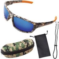 advanced polarized camouflage sport fishing sunglasses: enhance vision and style logo