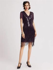 img 1 attached to BABEYOND Flapper Fringed Roaring Sequins Women's Clothing in Dresses