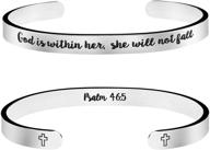 🙏 women's religious gift: christian bracelet with inspirational scripture cuff bangle - encouraging jewelry, bible verse, and friend support logo