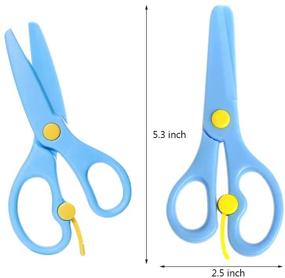 img 3 attached to 8 Pack Preschool Training Scissors: Kids Plastic Playdough Scissors for Safe Crafting, Left-Handed Training Included