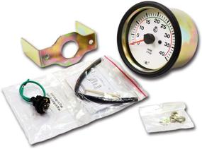 img 1 attached to 🏎️ MOTOR METER RACING Universal Tachometer with W Terminal for Alternator, 3-3/8" Diameter, 4000 RPM, White Dial in Dash