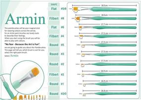 img 3 attached to Набор кистей для рисования 10 штук с эргономичной ручкой для акриловой и акварельной живописи
