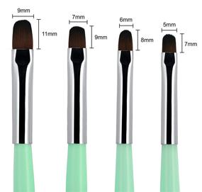 img 3 attached to 💅 Beaute Galleria 4 Piece Gel Nail Brush Set - Perfect for Gel Nail Extensions, UV Builder, Polygel Nails, and More!