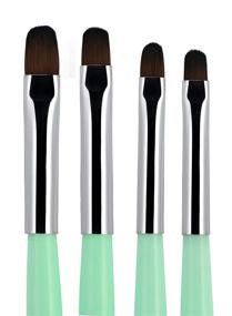 img 4 attached to 💅 Beaute Galleria 4 Piece Gel Nail Brush Set - Perfect for Gel Nail Extensions, UV Builder, Polygel Nails, and More!