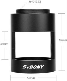 img 3 attached to Enhanced SVBONY Metal Spotting Scope Camera Adapter with T Ring Adapter for Nikon M42 Thread – Effortlessly Capture Photos and Videos with SV13 Spotting Scope