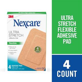 img 2 attached to 🩹 Nexcare Soft Fabric Adhesive Pad: 3x4 Inch Pads, Pack of 4 - Ideal for Comfortable Wound Dressing