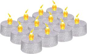 img 4 attached to JIAN YA NA 12Pcs Tea Light Halloween Christmas Thanksgiving Flameless LED Candles 1