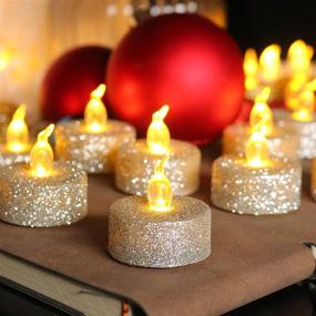 img 3 attached to JIAN YA NA 12Pcs Tea Light Halloween Christmas Thanksgiving Flameless LED Candles 1