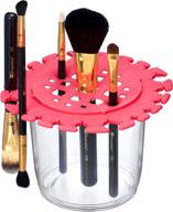 💄 efficiently dry your beauty brushes with amazing abby 40-slot makeup brush drying rack holder in pink! logo