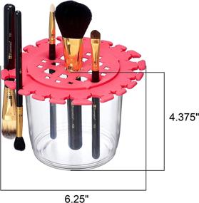 img 2 attached to 💄 Efficiently dry your beauty brushes with Amazing Abby 40-Slot Makeup Brush Drying Rack Holder in Pink!