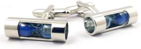 img 3 attached to LBFEEL Classic Blue Hourglass Cufflinks: Timeless Elegance for the Modern Gentleman