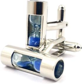 img 4 attached to LBFEEL Classic Blue Hourglass Cufflinks: Timeless Elegance for the Modern Gentleman