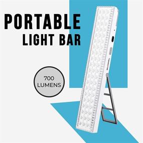 img 3 attached to 🔦 Portable, Rechargeable Bell + Howell Light BAR - 16.5-inches, 720-Lumens, 60-LED Bulbs, Folding Stand and Hanger - As Seen On TV