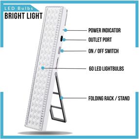 img 1 attached to 🔦 Portable, Rechargeable Bell + Howell Light BAR - 16.5-inches, 720-Lumens, 60-LED Bulbs, Folding Stand and Hanger - As Seen On TV