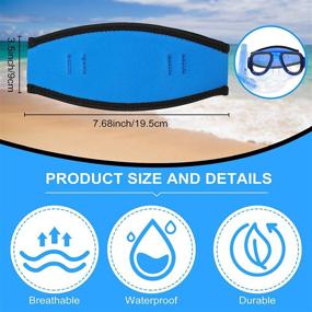 img 3 attached to Enhance Your Dive Experience with 6-Piece Waterproof Neoprene Mask Strap Cover for Snorkel and Dive Masks