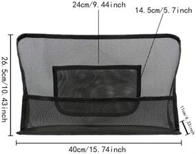 img 3 attached to 🚗 Полное обновление: AQISI Органайзер для сиденья автомобиля с сетчатой конструкцией и черными краями - Сетчатая сумка для заднего сиденья, обеспечивающая эффективное хранение вещей водителя, детей и домашних животных.