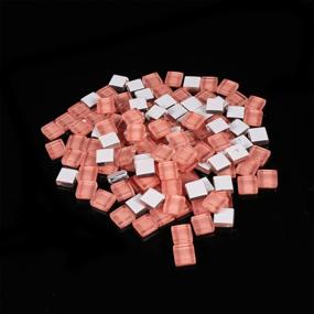 img 3 attached to 🔲 100pcs Small Mosaic Tiles – Plastic Mini Square Glass in Pink for DIY Craft Supplies - Milisten