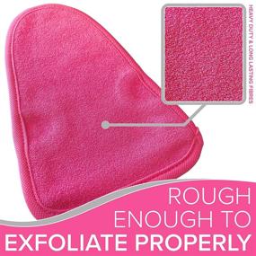 img 3 attached to Transform Your Skin with Exfoliating Gloves Body Scrub Exfoliator - Eraser Mitt Loofah! Say Goodbye to Dry, Dead, and Flakey Skin with these Tan Scrubbing Remover 🛀 Cleansing Gloves – Perfect for Bath, Shower, and Spa Brush! Experience the Ultimate Soap Wash and Exfoliation for Arms, Legs, and Face with the Pink Exfoliating Gloves Cloth