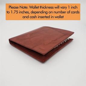 img 1 attached to 🧔 European Bifold Hipster Leather Wallets - Men's Accessories for Wallets, Card Cases & Money Organizers