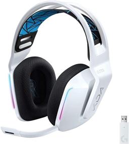 img 4 attached to 💫 Logitech G733 K/DA Lightspeed Gaming Headset: RGB Lightsync, Suspension Headband, Blue VO!CE Mic, and PRO-G Audio - Official League of Legends KDA Gear